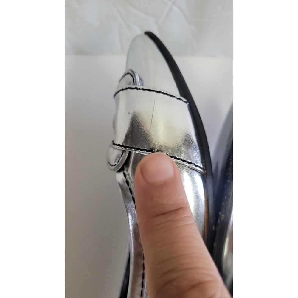 Fendi Silver Flats with Buckle Detail - Picture 15 of 16